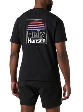 Camiseta Helly Hansen Core preta para homem.