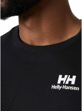 Camiseta Helly Hansen Core preta para homem.