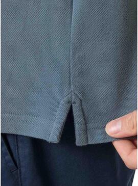 Camisa Polo Helly Hansen Hudson lavada azul para homem.