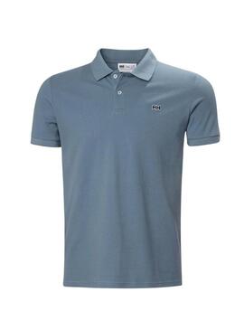 Camisa Polo Helly Hansen Hudson lavada azul para homem.