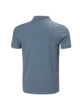 Camisa Polo Helly Hansen Hudson lavada azul para homem.