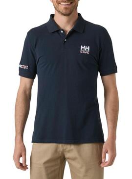 Camisa polo Helly Hansen Messina azul marinho para homem.