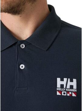 Camisa polo Helly Hansen Messina azul marinho para homem.