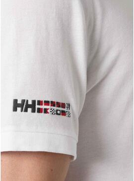 Camisa de polo branca Helly Hansen Messina para homem.