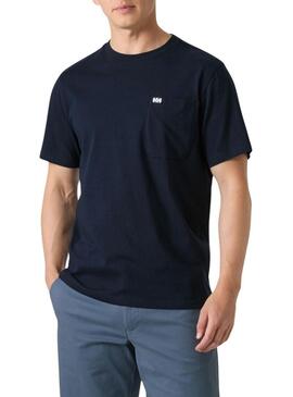 Camiseta Helly Hansen Hudson azul marino para homem.