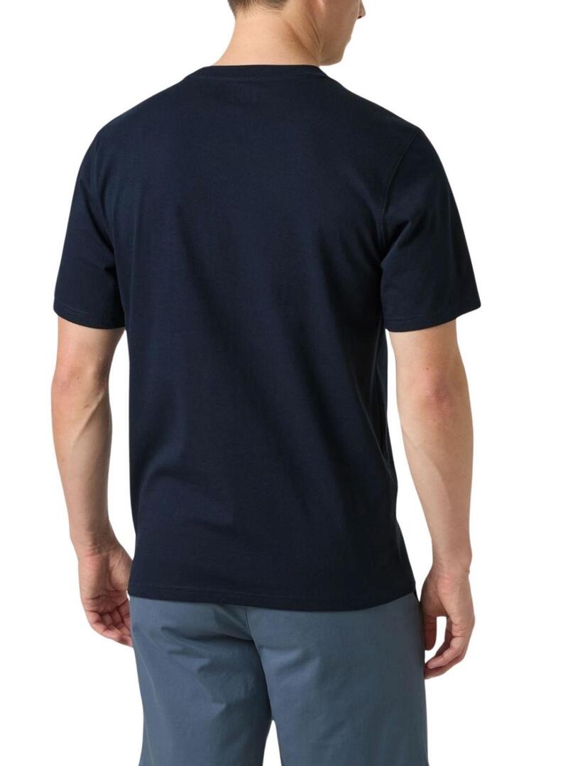 Camiseta Helly Hansen Hudson azul marino para homem.