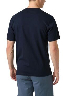 Camiseta Helly Hansen Hudson azul marino para homem.