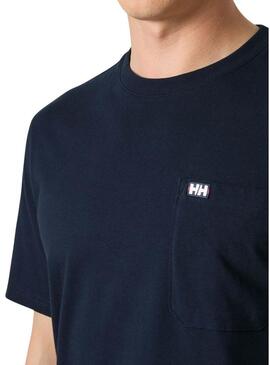 Camiseta Helly Hansen Hudson azul marino para homem.