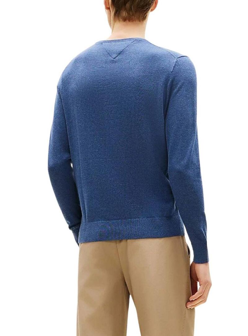Camisola Tommy Hilfiger Essential azul para homem.