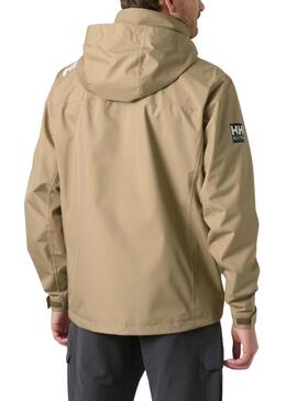 Jaqueta Helly Hansen Crew Midlayer em camelo com capuz