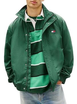 Jaqueta Tommy Jeans Heritage Flag verde para homem