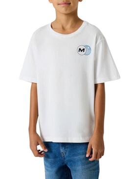 Camiseta Name It Benno estampado Miami branca para menino.
