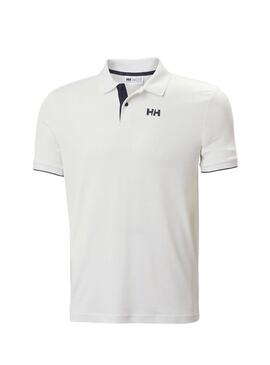 Camisa Polo Helly Hansen Ocean branca para homem.