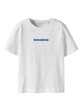 Camiseta Name It. Modelo Benna gamer branca para criança.