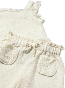 Conjunto Maioral de três peças safari para bebê.