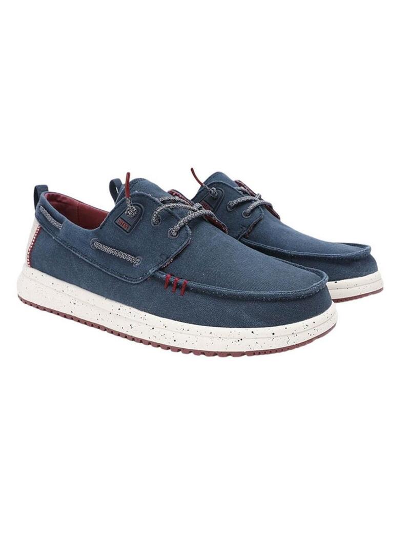 Sapatos Walkin Pitas Byron azul marinho para homem