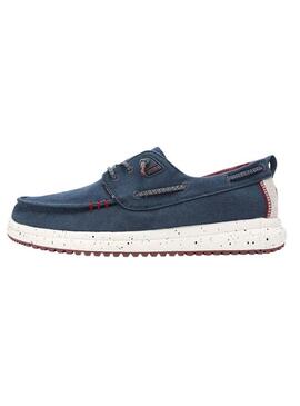 Sapatos Walkin Pitas Byron azul marinho para homem
