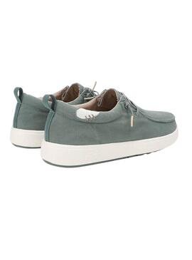 Sapatos Walkin Pitas Wallabi Biarritz turquesa para homem.