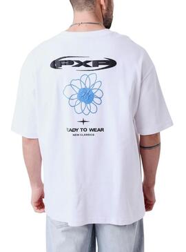 Camisa Project x Paris Street Bloom branca para homem.