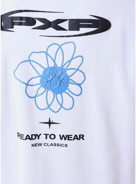 Camisa Project x Paris Street Bloom branca para homem.