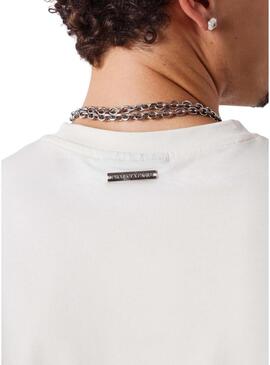 Camiseta Project x Paris Varsity PXP bege para homem.