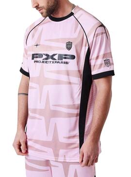 Camiseta Project x Paris Training rosa para homem.