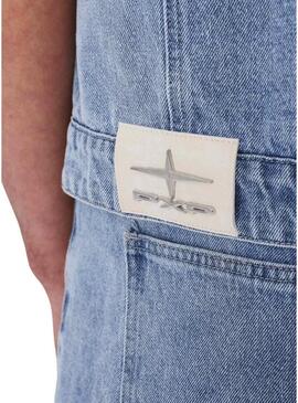 Camisa jeans Project x Paris Idea curta para homem.