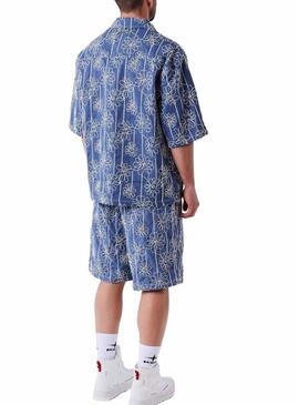 Calça curta Project x Paris Candide Idylle flores azul para homem