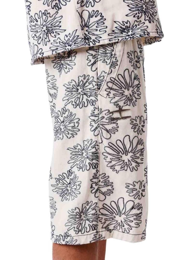 Calças curtas Project x Paris Street Bloom com estampa floral para homem.