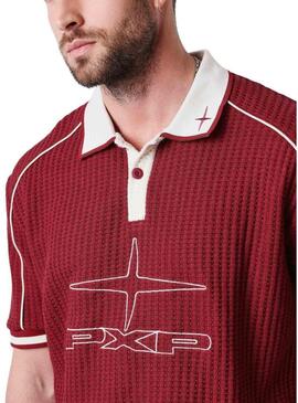 Camisa Polo Project x Paris Knockout granada para hombre.