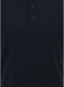Camisa Polo Only and Sons Wyler azul marinho para homens.