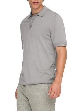 Polo Only and Sons Wyler cinza para homem