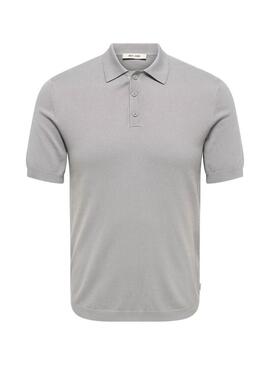 Polo Only and Sons Wyler cinza para homem