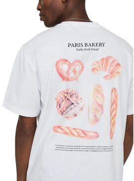 Camiseta Only and Sons Fred Bakery branca para homem