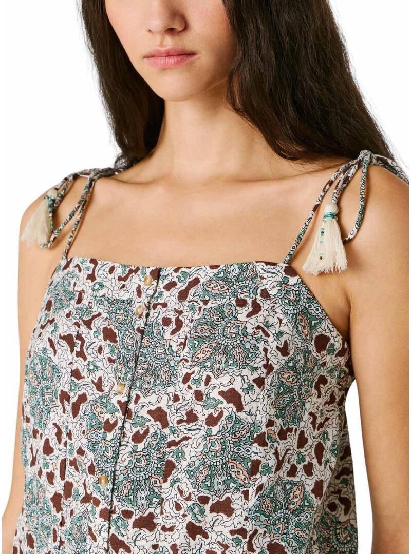 Top Pepe Jeans Agnes verde para mulher