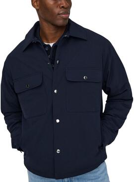 Sobrecamisa Only and Sons David acolchoada marinho para homem