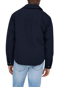 Sobrecamisa Only and Sons David acolchoada marinho para homem