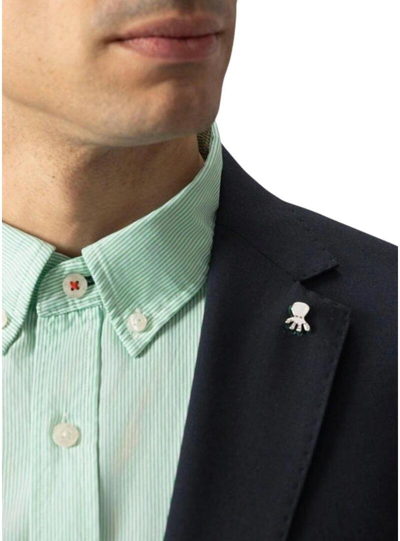 Casaco El Pulpo terno conforto azul marinho para homens