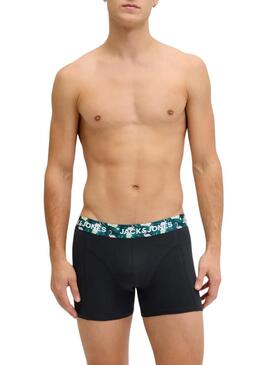Pack cuecas Jack and Jones Flamingo flores para homens