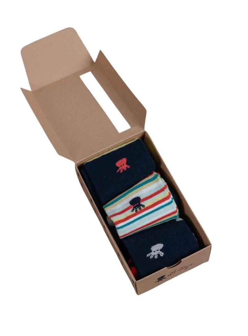 Pack de meias El Pulpo multicoloridas Oasis para homem.