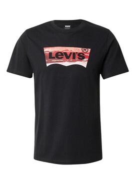Camiseta Levis Graphic preta para homem.