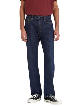 Calça jeans Levis 555 Relaxed reta azul para homem