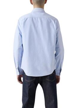 Camisa Levis Sunset Pocket azul para homem.