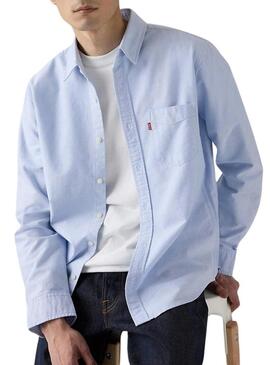 Camisa Levis Sunset Pocket azul para homem.