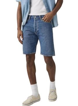 Bermudas de ganga Levi's 501 originales azules para homem.
