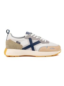 Sapatilhas Munich Xemine 97 branco e azul para homem