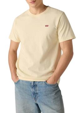 Camisa Levi's Original amarela para homem.