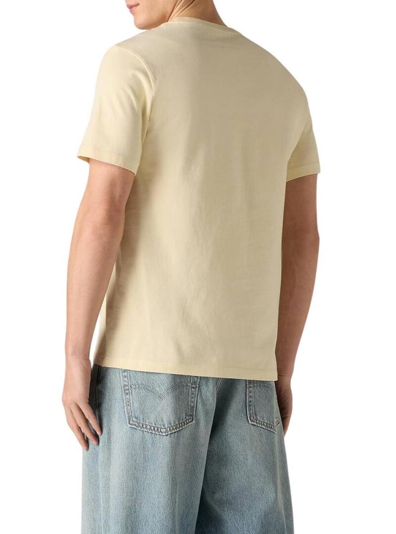 Camisa Levi's Original amarela para homem.