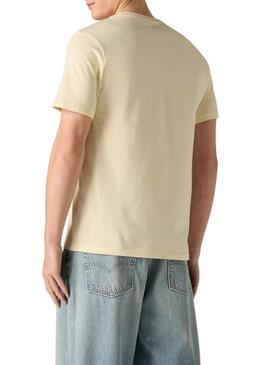 Camisa Levi's Original amarela para homem.