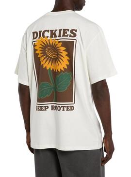 Camiseta Dickies Sunflower branca para homem